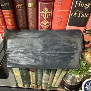 Louis Vuitton Black Epi Leather Long Wallet
